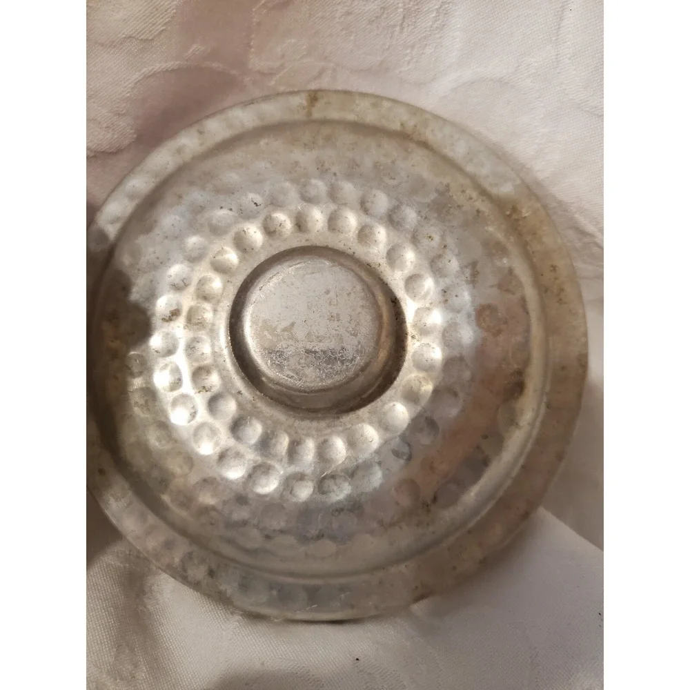 Ice Bucket VINTAGE Nasco Italian stamped on bottom Hammered Aluminum 7.5